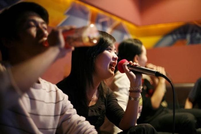 drinking in chinese karaoke