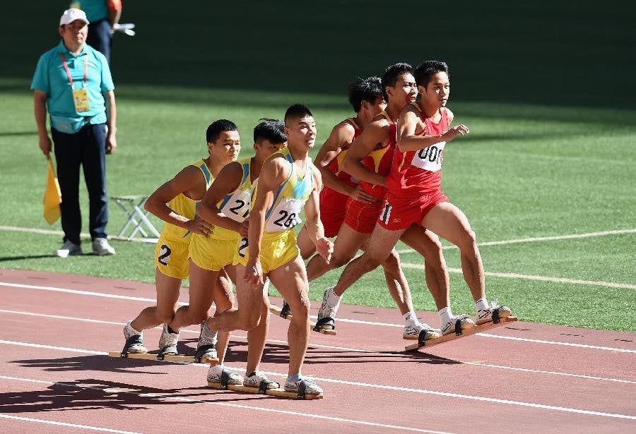 traditional chinese sports board shoes racing