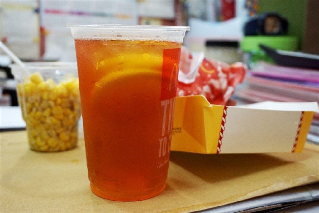 Les aliments McDonald's que les Chinois adorent - le thé rouge au citron
