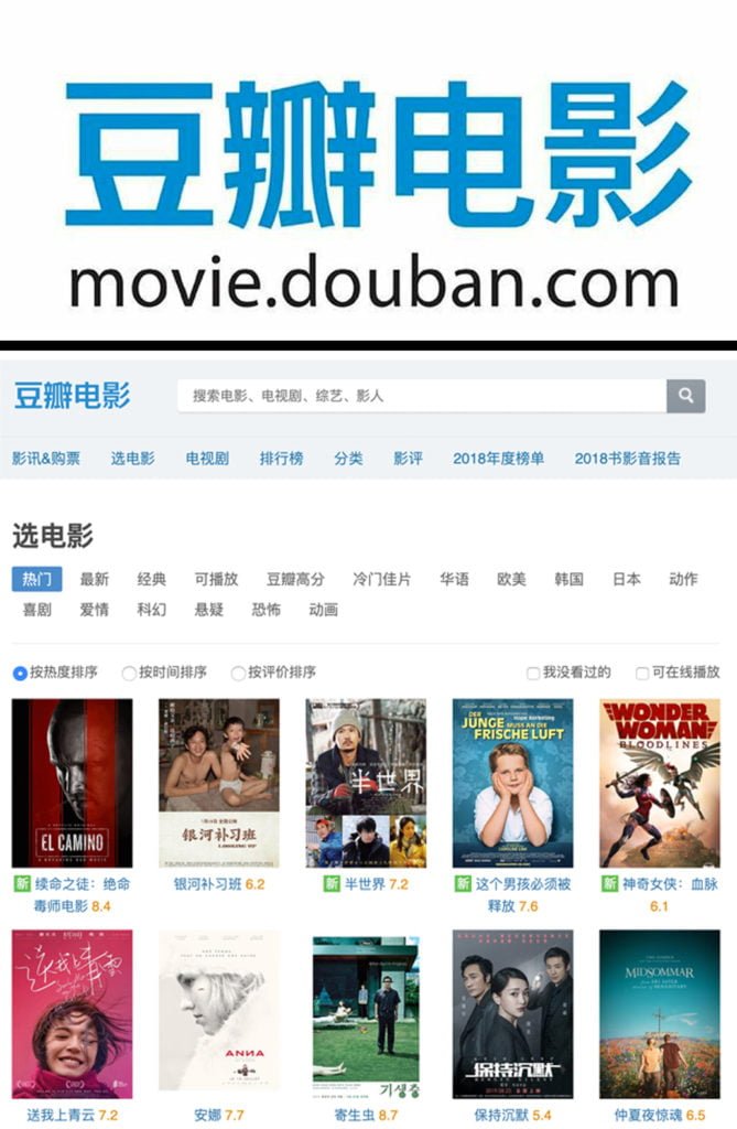 Chinese IMDb Equivalent is Douban Movie